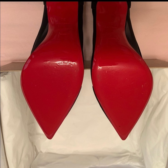 Christian Louboutin Black Mesh Pumps - Picture 5 of 6